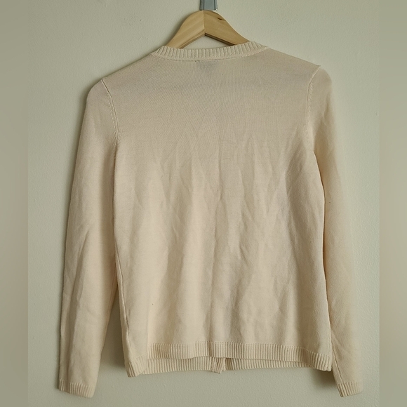 Talbots Petites Merino woll cream Carigan size S - Picture 4 of 9